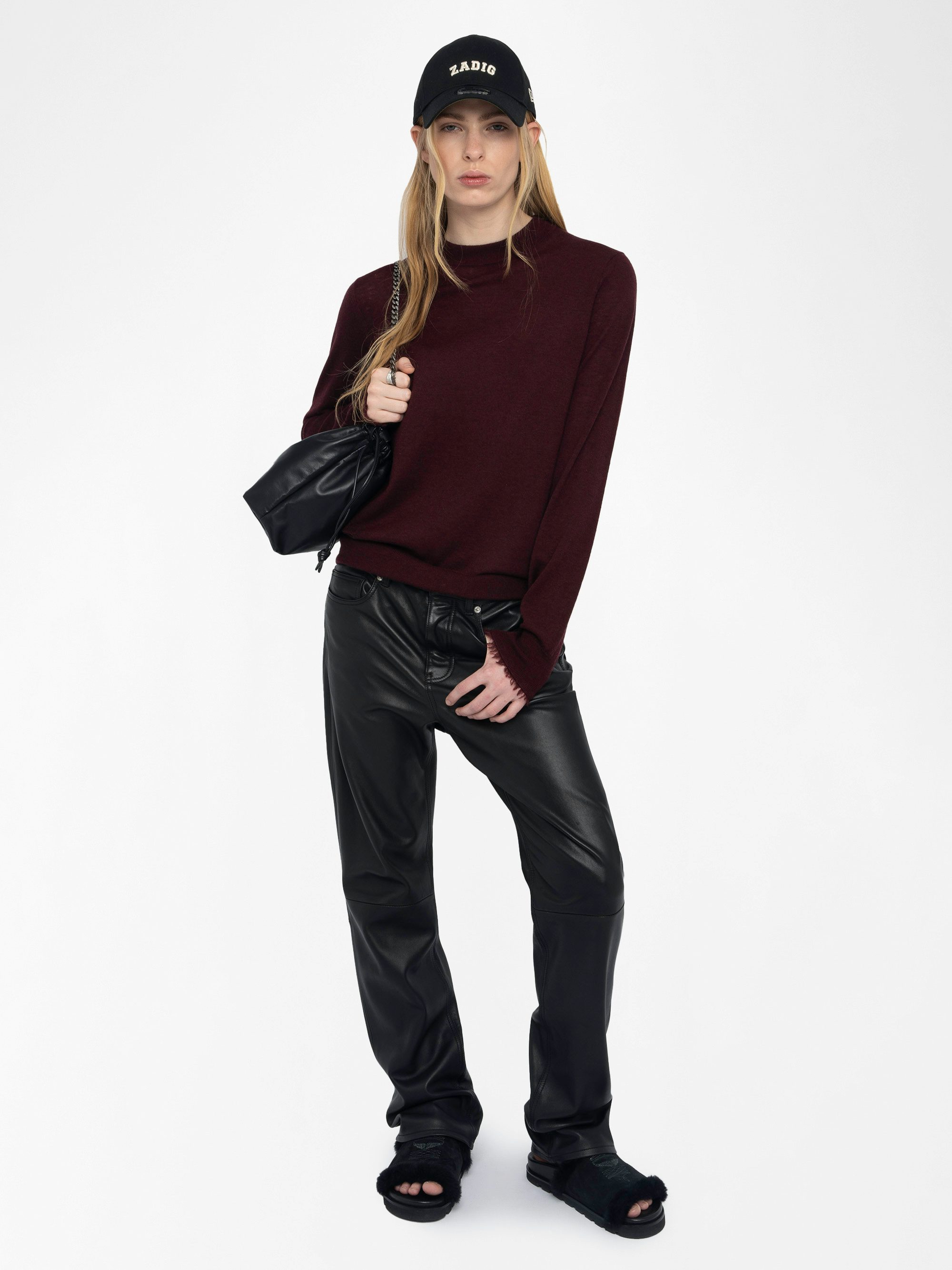 Ivy Cashmere Sweater - Round neck sweater with long sleeves.